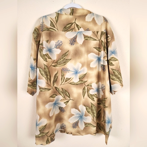 Reyn Spooner Sz XXL Regency Silk Jacquard Hawaiian Floral Shirt Men's Gorgeous - Picture 3 of 3